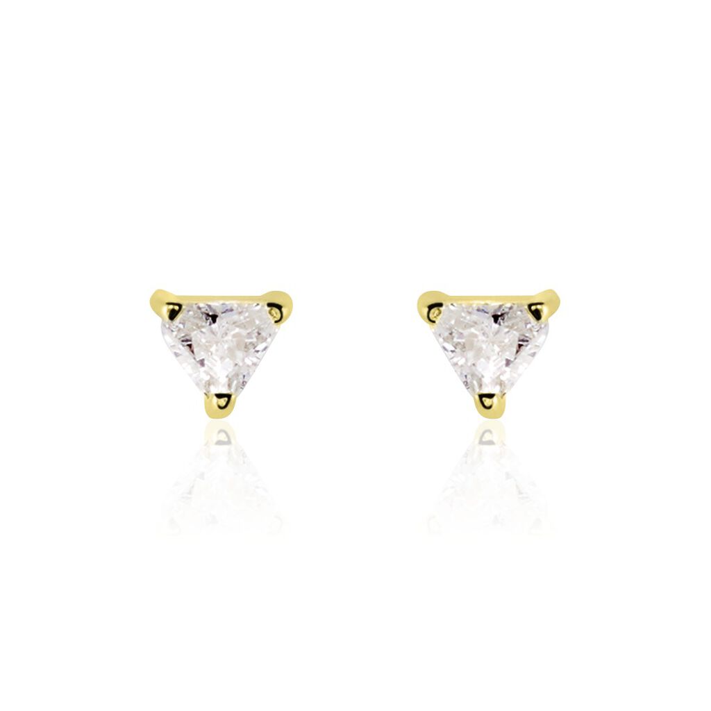 Boucles D'oreilles Puces Achilee Or Jaune Oxyde - Clous d'oreilles Femme | Histoire d’Or