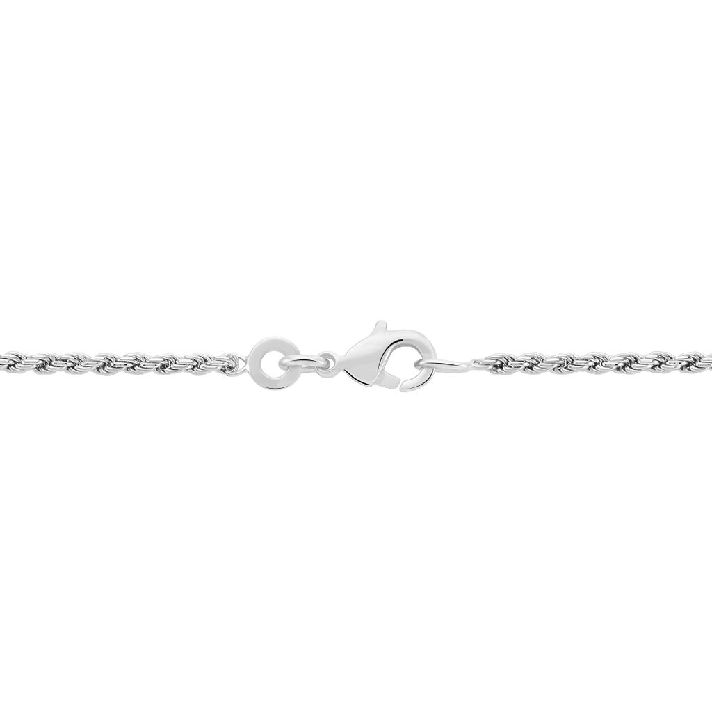 Collier Cacilda Maille Corde Argent Blanc - Chaines Femme | Histoire d’Or