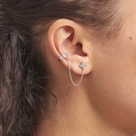 Bijou D'oreille Unitaire Argent Heh Oxydes De Zirconium - Boucles d'oreilles fantaisie Femme | Histoire d’Or