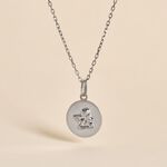 Pendentif Hanita Ange Rond Satine Or Blanc - Cadeaux de naissance Enfant | Histoire d&rsquo;Or