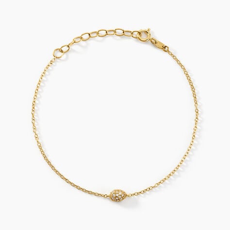 Bracelet Tiwa Argent Jaune Oxyde De Zirconium - Bracelets Femme | Histoire d&rsquo;Or