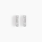 Boucles D'oreilles Puces Aprhodisia Or Blanc Diamant Blanc - Clous d'oreilles Femme | Histoire d&rsquo;Or