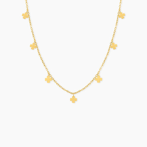Collier Eva Acier Jaune - Bijoux sans pierre Femme | Histoire d&rsquo;Or