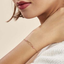 Bracelet Love Love Argent Rose Oxyde De Zirconium - Bracelets fantaisie Femme | Histoire d’Or
