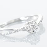 Bague Nusa Or Blanc Diamant - Bagues avec pierre Femme | Histoire d&rsquo;Or