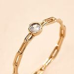 Bague Grady Plaqu&eacute; Or Jaune Oxyde De Zirconium - Bagues solitaires Femme | Histoire d&rsquo;Or