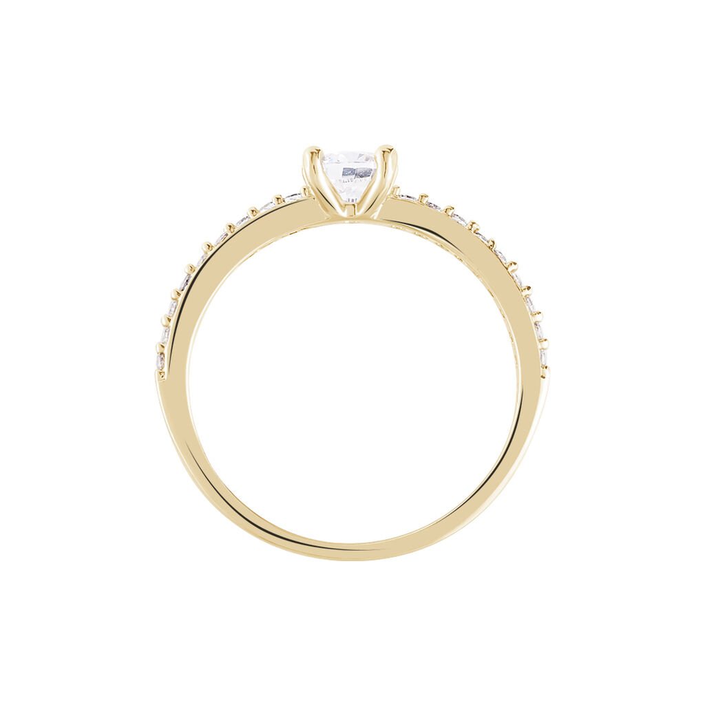 Bague Solitaire Mireilla Plaqué Or Jaune Oxyde De Zirconium - Bagues solitaires Femme | Histoire d’Or