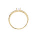 Bague Solitaire Mireilla Plaqué Or Jaune Oxyde De Zirconium