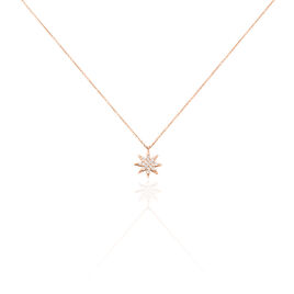 Collier Sarida Argent Rose Oxyde De Zirconium - Colliers Etoile Femme | Histoire d’Or