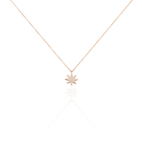 Collier Sarida Argent Rose Oxyde De Zirconium - Colliers Etoile Femme | Histoire d’Or