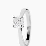 Bague Solitaire Fiona Or Blanc Diamant Synthetique - Bagues solitaires Femme | Histoire d&rsquo;Or