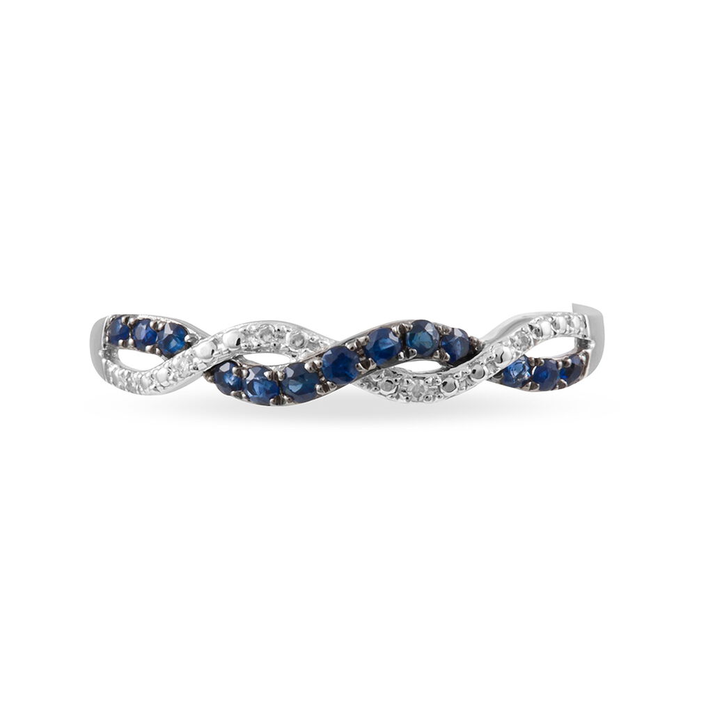 Bague Sofia Or Blanc Saphir Et Diamant - Bagues avec pierre Femme | Histoire d’Or