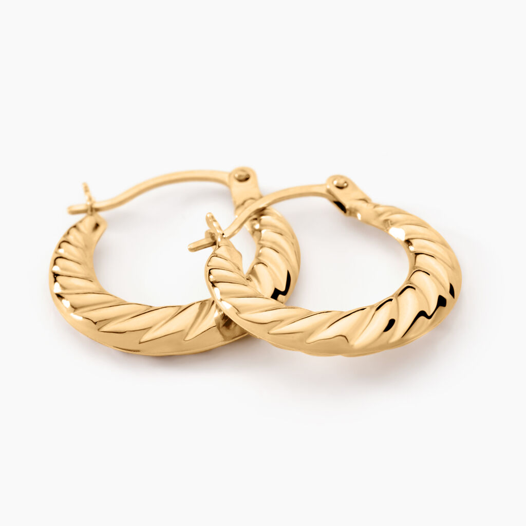 Créoles Morna Or Jaune - Boucles d'oreilles créoles Femme | Histoire d’Or
