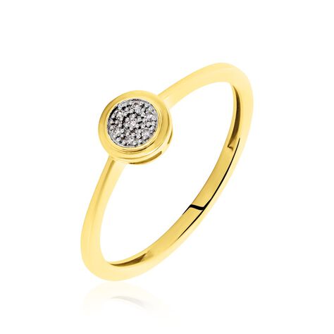 Bague Or Jaune Kaylynn Diamants - Bagues avec pierre Femme | Histoire d’Or