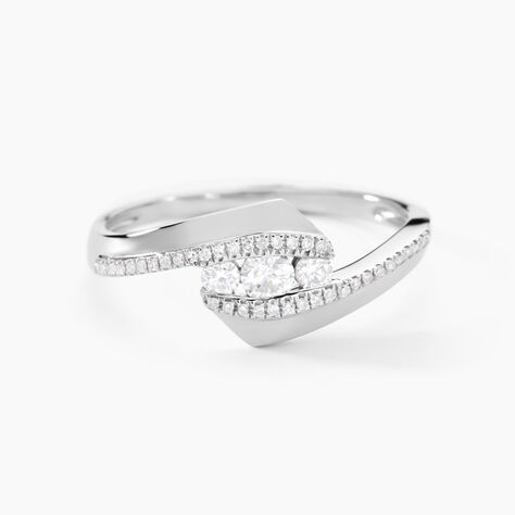 Bague Barbara Or Blanc Diamant - Bagues avec pierre Femme | Histoire d’Or