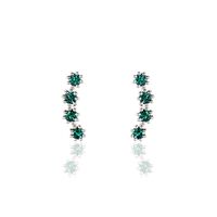 Boucles D'oreilles Puces Karrie Argent Blanc Oxyde De Zirconium
