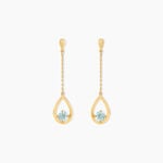 Boucles D'oreilles Pendantes Or Jaune Ossian Topaze - Boucles d'oreilles pendantes Femme | Histoire d&rsquo;Or