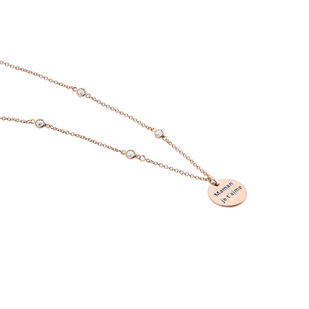 Collier Moa Argent Rose Oxyde De Zirconium - Colliers fantaisie Femme | Histoire d’Or