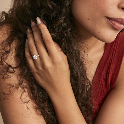 Bague Solitaire Terese Or Jaune Oxyde De Zirconium - Bagues solitaires Femme | Histoire d’Or