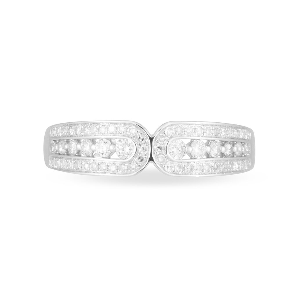 Bague Absa Or Blanc Diamant - Bagues avec pierre Femme | Histoire d’Or