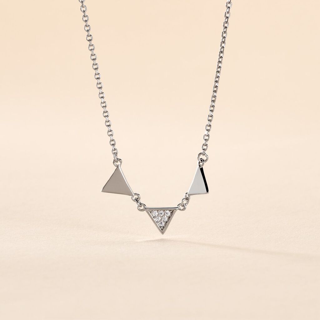 Collier Bartoumieu Argent Blanc Oxyde De Zirconium - Colliers fantaisie Femme | Histoire d’Or