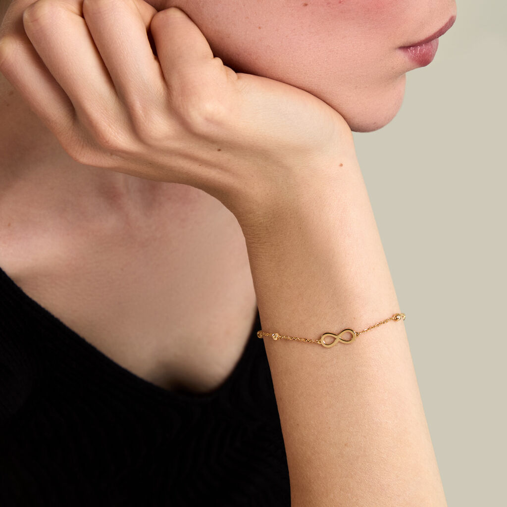 Bracelet Mimy Argent Dor&eacute; A L'Or 750/1000 - F&ecirc;te des m&egrave;res Femme | Histoire d&rsquo;Or
