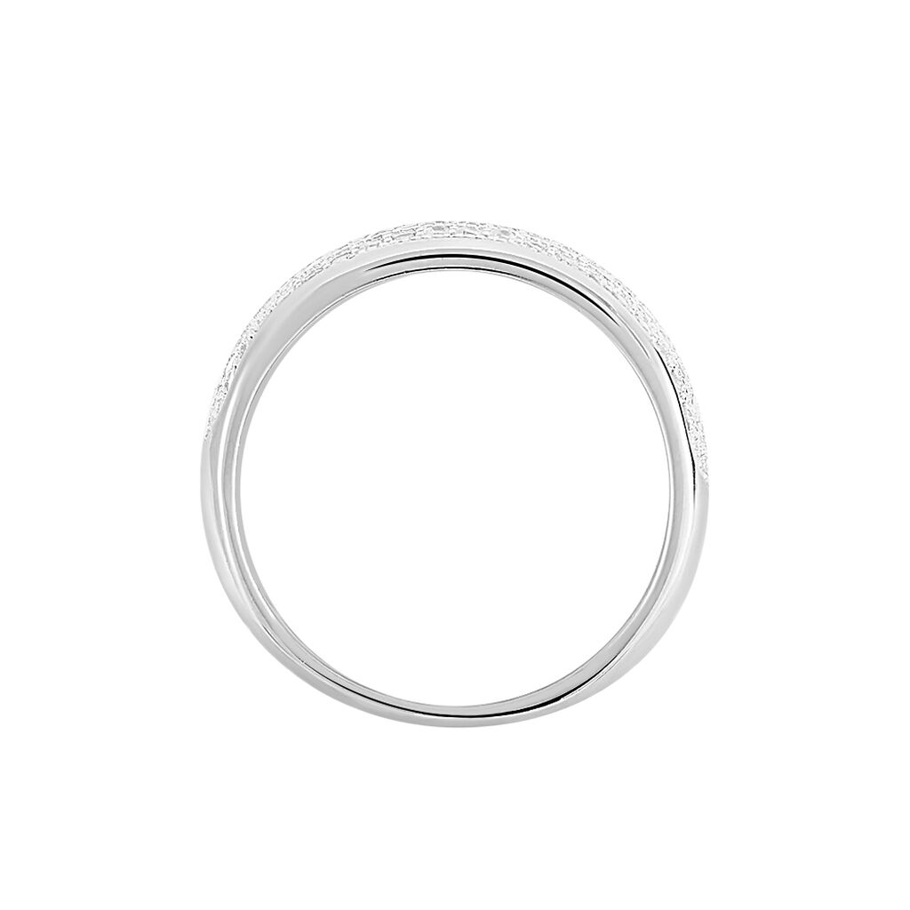 Bague Jonc Kamille Argent Blanc Oxyde De Zirconium - Bagues avec pierre Femme | Histoire d’Or