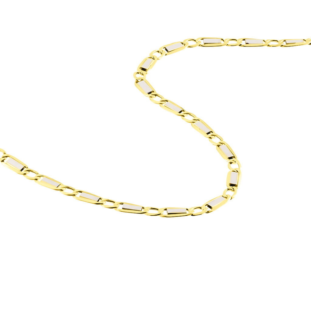 Collier Danae Plaquette Or Bicolore - Chaines Homme | Histoire d&rsquo;Or