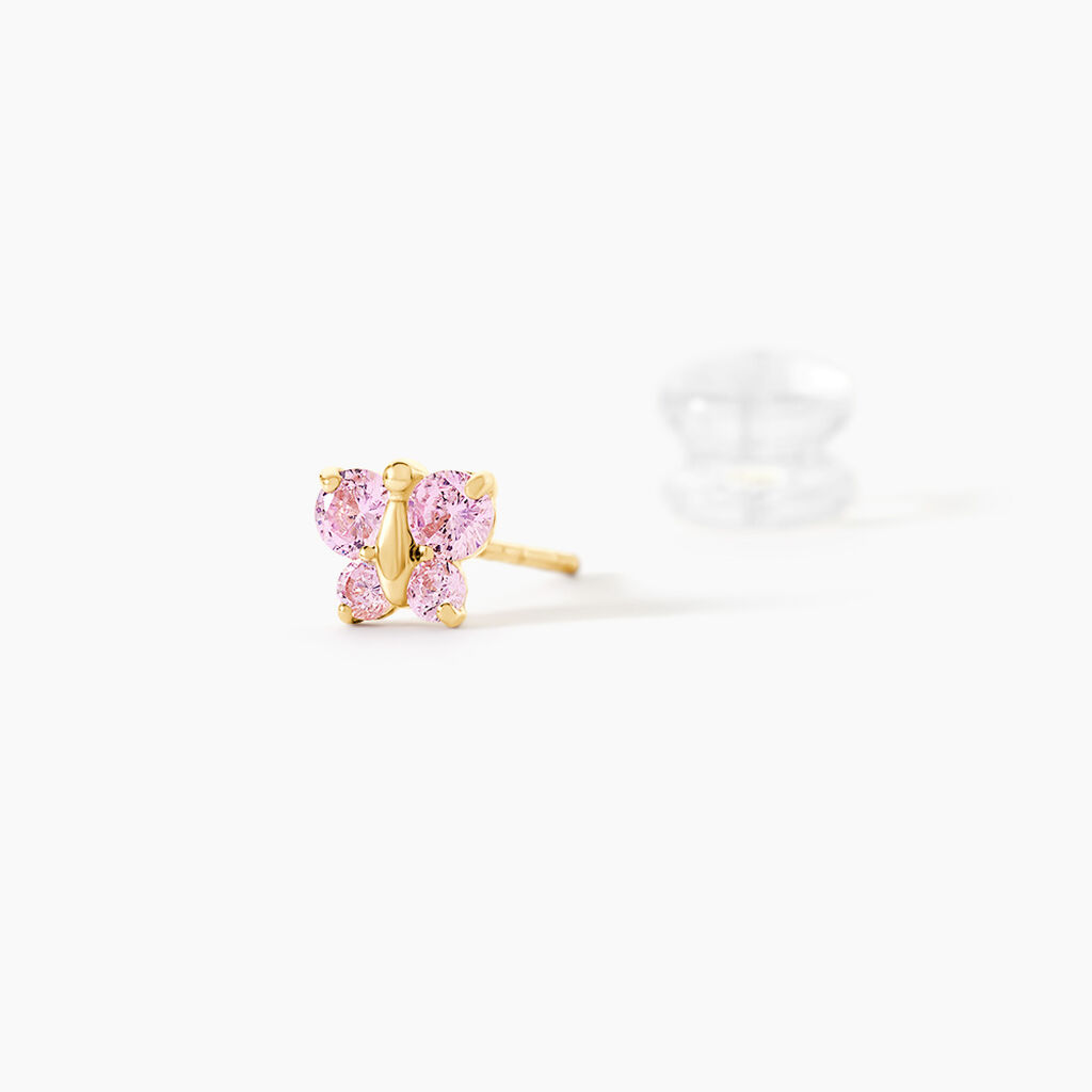 Boucles D'Oreilles Puces Darcie Or Jaune Oxyde De Zirconium - Clous d'oreilles Enfant | Histoire d&rsquo;Or