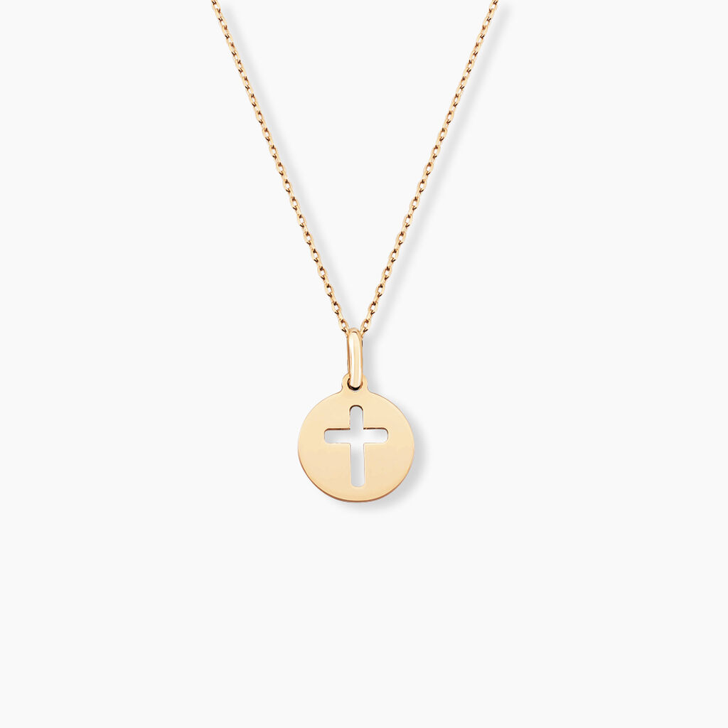 Pendentif Crystin Or Jaune - Pendentifs Bapt&ecirc;me Famille | Histoire d&rsquo;Or