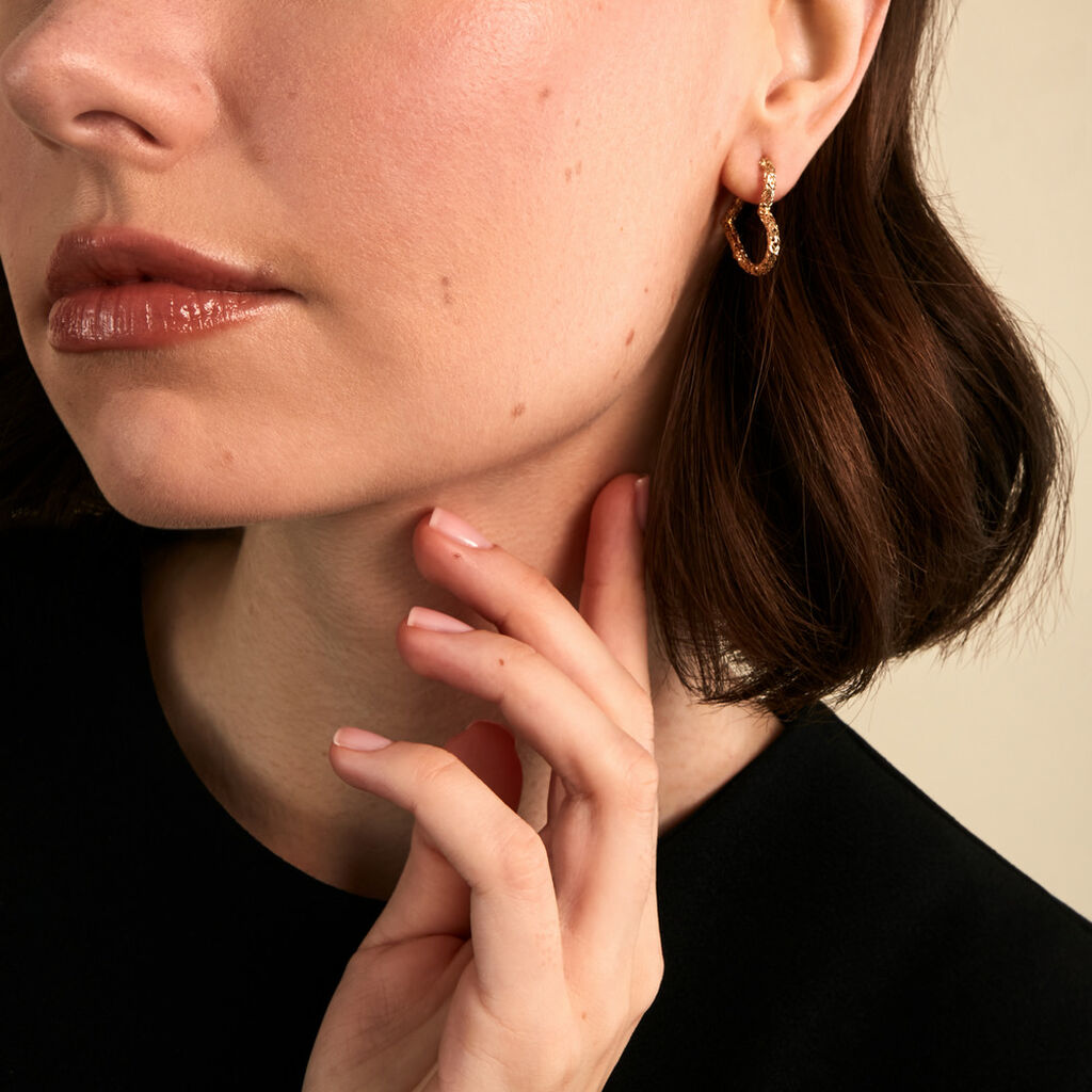 Cr&eacute;oles Roya Or Jaune - Boucles d'oreilles cr&eacute;oles Femme | Histoire d&rsquo;Or