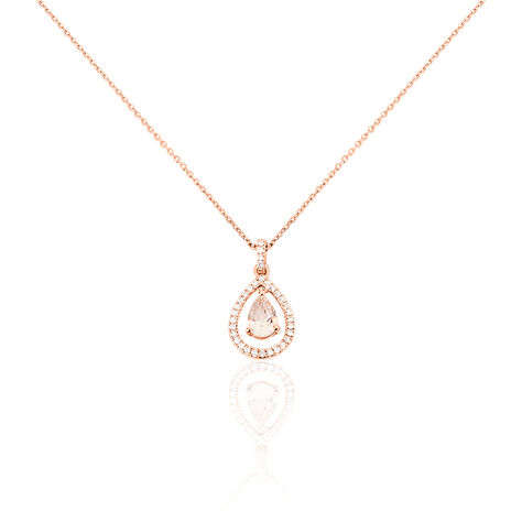 Collier Laurina Or Rose Morganite Et Diamant - Colliers Femme | Histoire d’Or