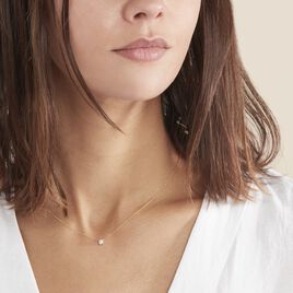 Collier Or Jaune Victoria Diamant Synthetique - Colliers Femme | Histoire d’Or