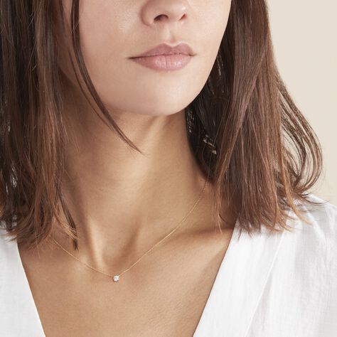 Collier Or Jaune Aphrodite Diamant Synthetique - Colliers Femme | Histoire d’Or