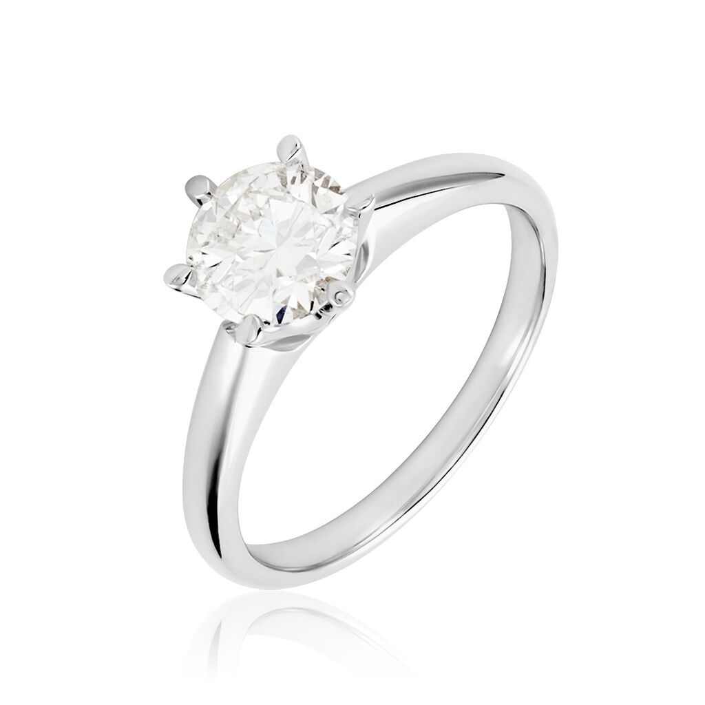 Bague Solitaire Samantha Or Blanc Diamant - Bagues solitaires Femme | Histoire d’Or