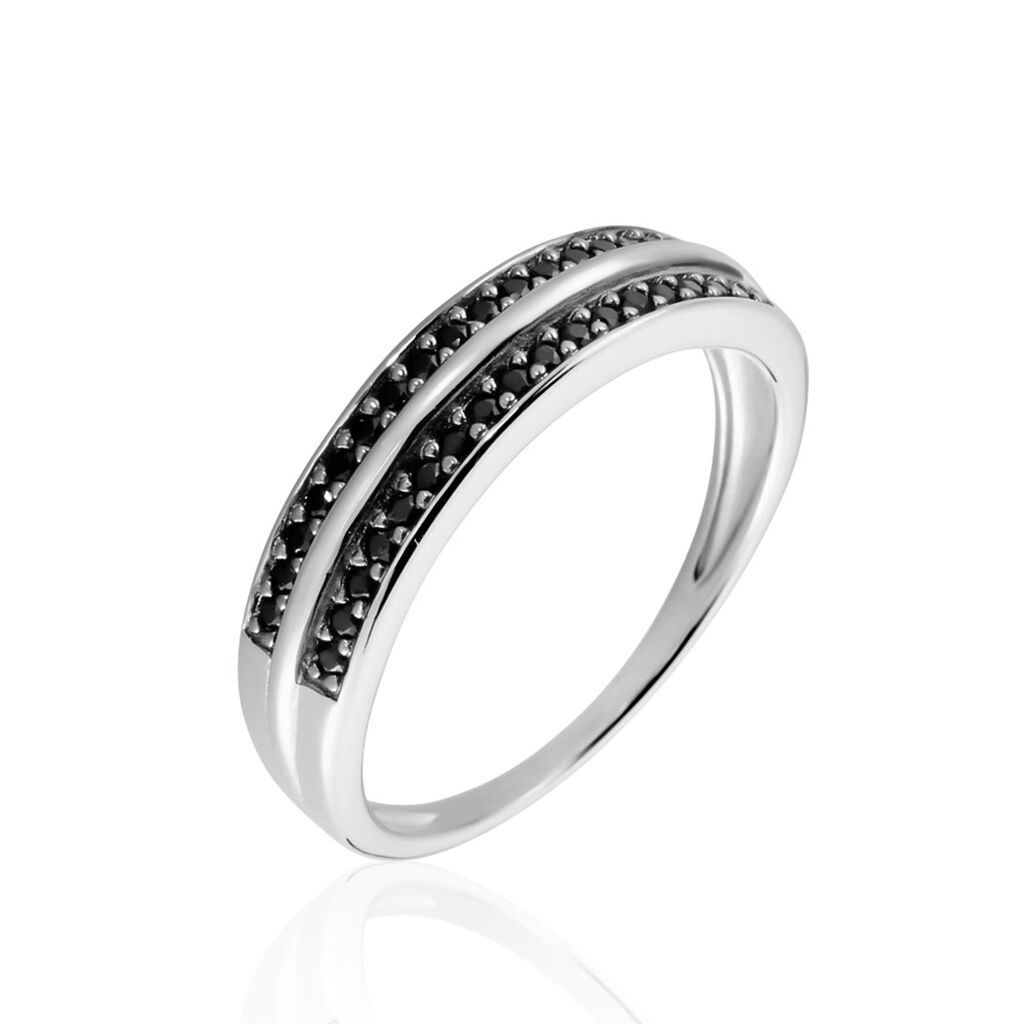 Bague Argent Blanc Agapios Oxydes De Zirconium - Bagues avec pierre Femme | Histoire d&rsquo;Or