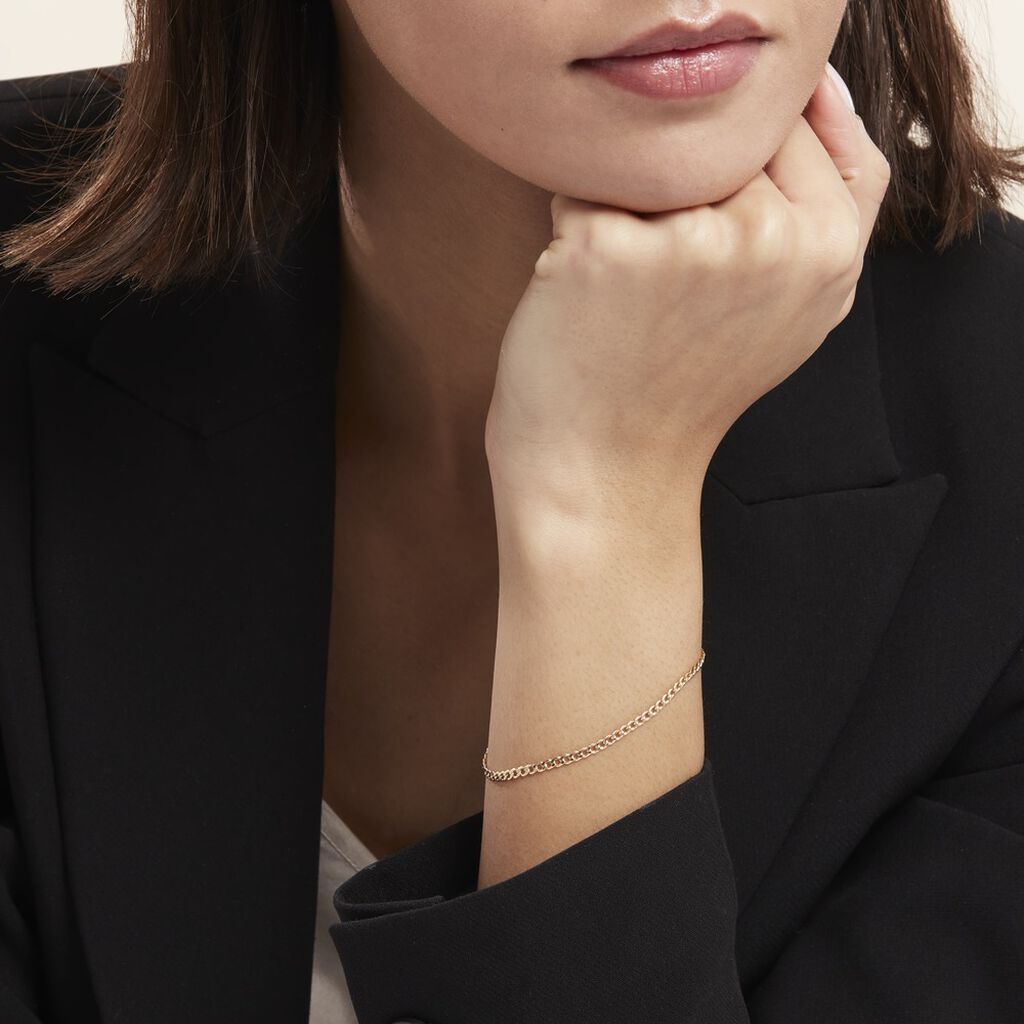 Bracelet Iris Or Jaune Maille Gourmette - Bracelets chaîne Femme | Histoire d’Or