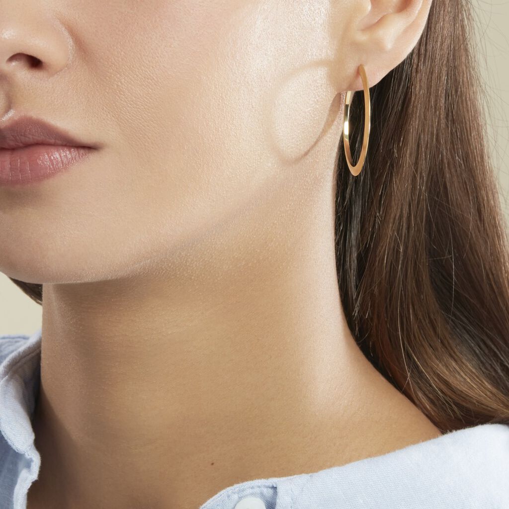 Créoles Suzana Or Jaune - Boucles d'oreilles créoles Femme | Histoire d’Or