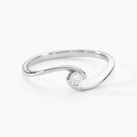 Bague Solitaire Vrille Or Blanc Diamant - Bagues solitaires Femme | Histoire d’Or