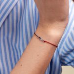 Bracelet French Twist Argent Blanc Oxyde De Zirconium - Bracelets cordon Femme | Histoire d&rsquo;Or