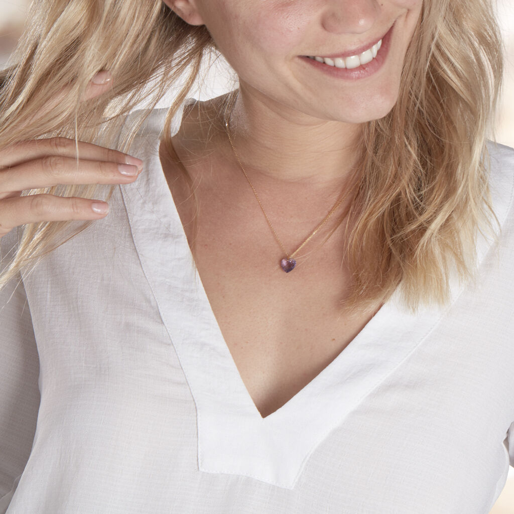Collier Ludmille Or Jaune Amethyste - Colliers Femme | Histoire d’Or