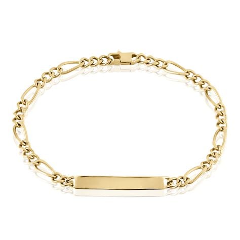 Bracelet Identit&eacute; Plaqu&eacute; Or Jaune Bixente - Gourmettes Homme | Histoire d&rsquo;Or