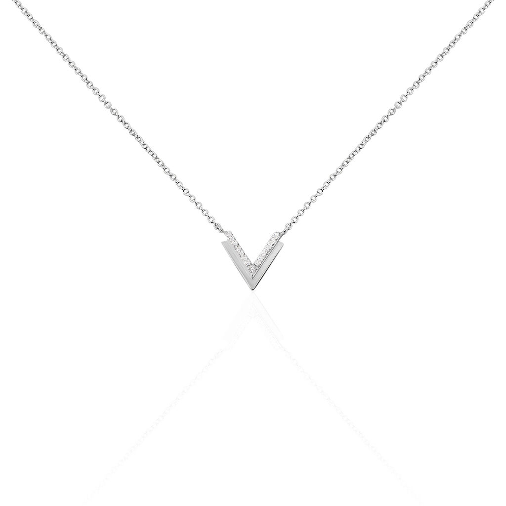 Collier Nollia Argent Blanc Oxyde De Zirconium