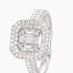 Bague Collection 1986 Or Blanc Diamant - Bagues avec pierre Femme | Histoire d&rsquo;Or