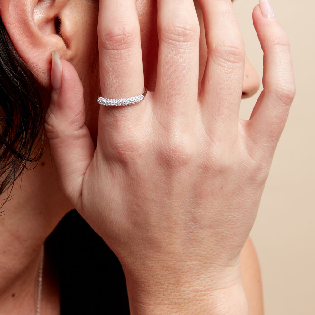 Bague Urban Call Argent Blanc Oxyde De Zirconium - Bagues avec pierre Femme | Histoire d’Or