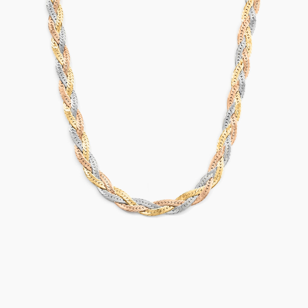 Collier Elae Argent Tricolore - Chaines Femme | Histoire d&rsquo;Or
