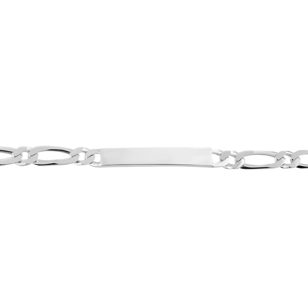 Bracelet Identité Anilo Argent Blanc - Gourmettes Homme | Histoire d’Or