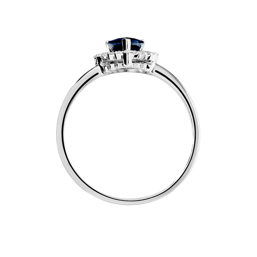 Bague Nola Or Blanc Saphir Et Diamant - Bagues solitaires Femme | Histoire d’Or