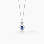 Collier Lys Or Blanc Saphir Et Diamant - Colliers Femme | Histoire d&rsquo;Or