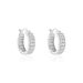 Créoles Argent Blanc Menelas Oxydes De Zirconium - Boucles d'oreilles créoles Femme | Histoire d’Or